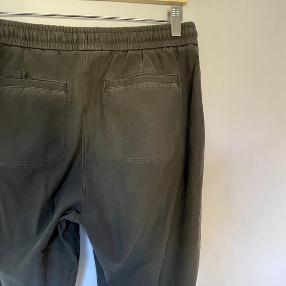 Athleta dark gray sweatpants zip pockets drawstring elastic waist women's 10 - Picture 5 of 8